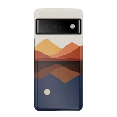 Opposites Attract | Day & Night Colorblock Mountains Google Pixel Case