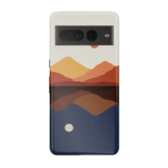 Opposites Attract | Day & Night Colorblock Mountains Google Pixel Case