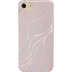 Midnight Ride | Pink and Gold Metallic Waves Case