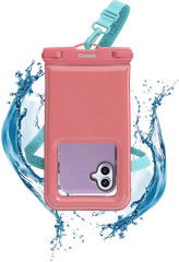 AquaBuddy | Starfish Wishes Coral Pink Shimmer Waterproof Phone Pouch