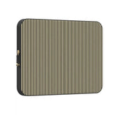 Stripes and the City | Black Pinstripes Laptop Case