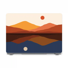Opposites Attract | Day & Night Colorblock Mountains Laptop Shell